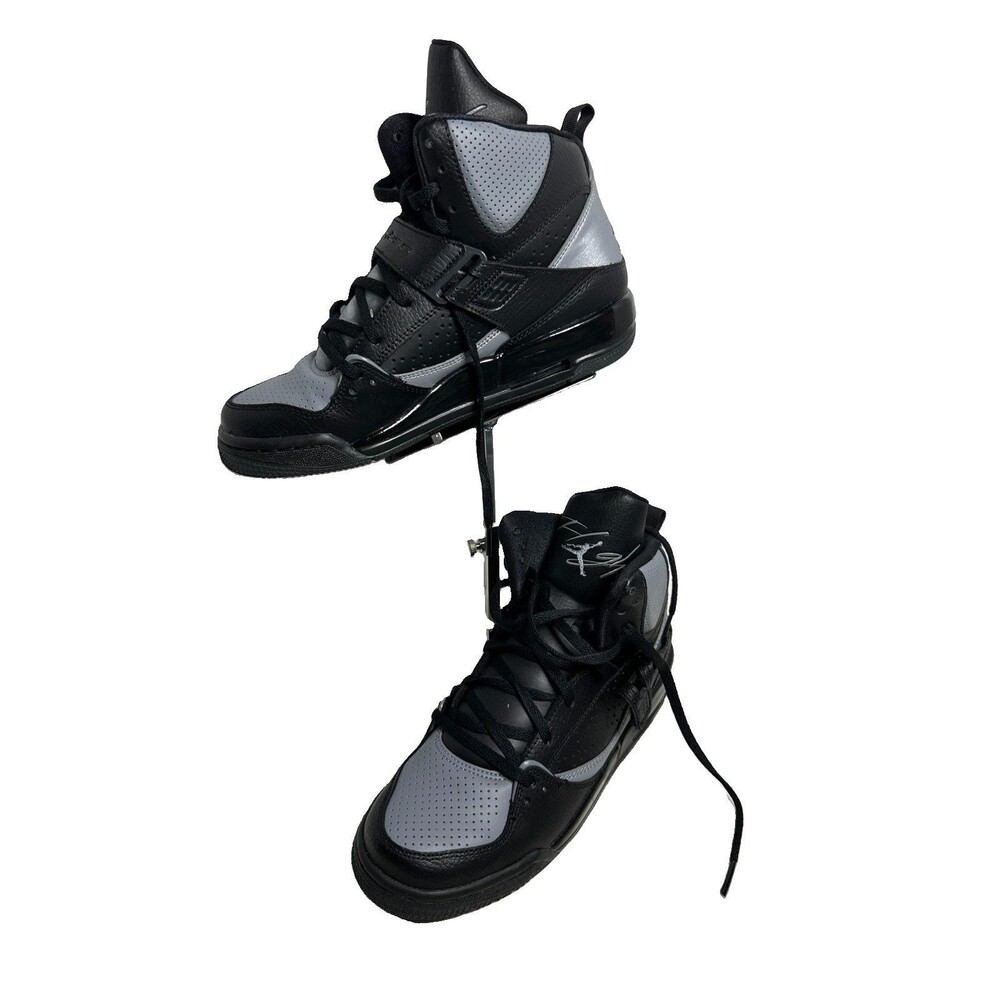 NIKE AIR Flight High Black Gray Boys Mens Sneakers 524865-020 US 6 / EU 3